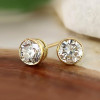 7.6ctw Bezel-set Round Cut Stud Earrings