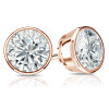 7.6ctw Bezel-set Round Cut Stud Earrings