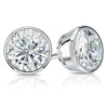 7.6ctw Bezel-set Round Cut Stud Earrings