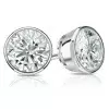 7.6ctw Bezel-set Round Cut Stud Earrings