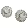 26ctw Invisibly-Set Ruby Halo Vintage Clip Earrings