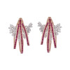 30ctw Nature-inspired Cluster Flower Hoop Earrings