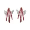 30ctw Nature-inspired Cluster Flower Hoop Earrings