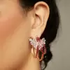 30ctw Nature-inspired Cluster Flower Hoop Earrings