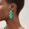 20ctw Cushion Cut Paraiba Statement Earrings