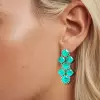 20ctw Cushion Cut Paraiba Statement Earrings