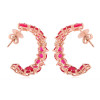 16ctw Pear Cut Ruby Huggie Hoop Earrings
