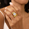 5ct Round Cut Modern Sculptural Engagement Ring