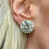 20ctw Huge Round Cut Classic Stud Earrings