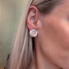 20ctw Huge Round Cut Classic Stud Earrings