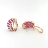 11ctw White and Pink Sapphire Vintage Hoop Earrings