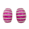 11ctw White and Pink Sapphire Vintage Hoop Earrings