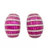 11ctw White and Pink Sapphire Vintage Hoop Earrings