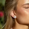 11ctw Portuguese Round Cut Side-paved Classic Stud Earrings