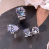 11ctw Portuguese Round Cut Side-paved Classic Stud Earrings