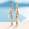 Scatter White Sapphire Hoop Earrings