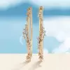 Scatter White Sapphire Hoop Earrings