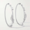 Scatter White Sapphire Hoop Earrings