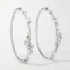 Scatter White Sapphire Hoop Earrings