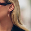 Scatter White Sapphire Hoop Earrings