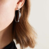 Scatter White Sapphire Hoop Earrings