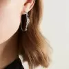 Scatter White Sapphire Hoop Earrings