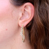 Scatter White Sapphire Hoop Earrings