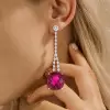 18ctw Cushion Cut Ruby Drop Earrings