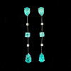 6ctw Pear Cut Emerald Stick Drop Earrings