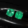 11ctw Cushion Cut Paraiba Simple Classic Stud Earrings
