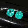 11ctw Cushion Cut Paraiba Simple Classic Stud Earrings