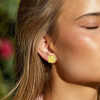 16ctw Cushion Cut Yellow Sapphire Stud Earrings