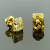 16ctw Cushion Cut Yellow Sapphire Stud Earrings