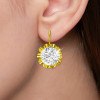 7.5ctw Round Cut White Sapphire Vintage Drop Earrings