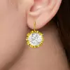7.5ctw Round Cut White Sapphire Vintage Drop Earrings