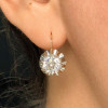 7.5ctw Round Cut White Sapphire Vintage Drop Earrings