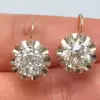 7.5ctw Round Cut White Sapphire Vintage Drop Earrings