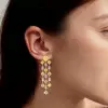32ctw Cushion Cut Yellow Sapphrie Chandelier Statement Earrings