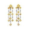 32ctw Cushion Cut Yellow Sapphrie Chandelier Statement Earrings
