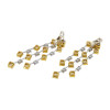 32ctw Cushion Cut Yellow Sapphrie Chandelier Statement Earrings