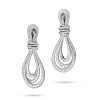 6ctw White Sapphire Paved Intertwined Rope Drop Earrings