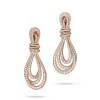 6ctw White Sapphire Paved Intertwined Rope Drop Earrings