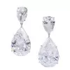30ctw Pear Cut White Sapphire Classic Drop Earrings