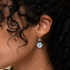12ctw Round Cut Two Tone Vintage Drop Earrings