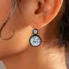 12ctw Round Cut Two Tone Vintage Drop Earrings