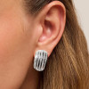3ctw Baguette Cut White Sapphire Vintage Huggie Earrings