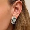 3ctw Baguette Cut White Sapphire Vintage Huggie Earrings
