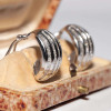 3ctw Baguette Cut White Sapphire Vintage Huggie Earrings
