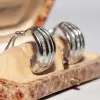 3ctw Baguette Cut White Sapphire Vintage Huggie Earrings