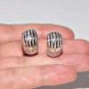 3ctw Baguette Cut White Sapphire Vintage Huggie Earrings